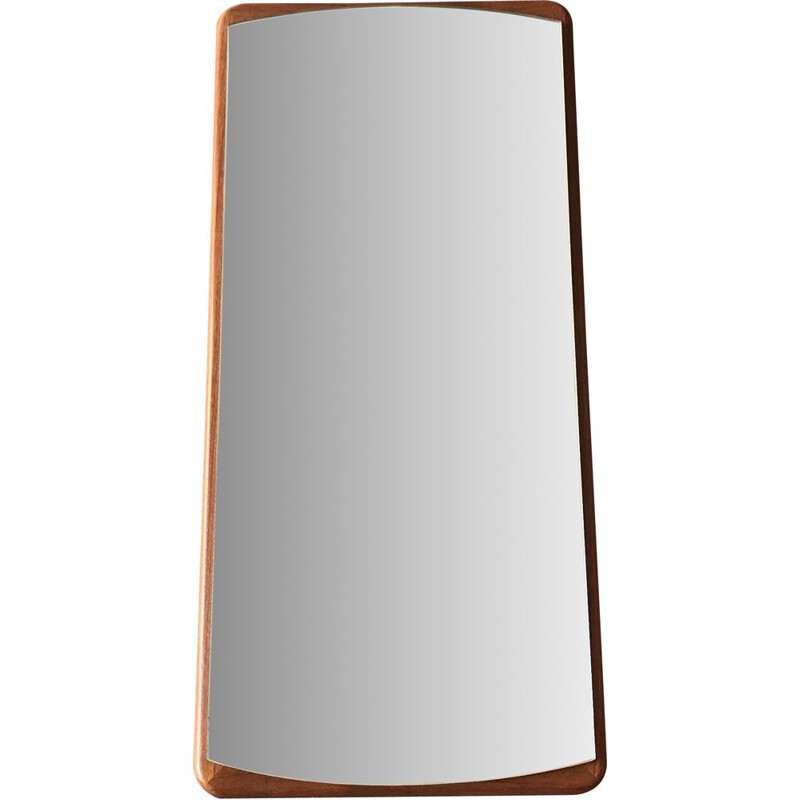 Miroir scandinave en teck rectangulaire 1950-60