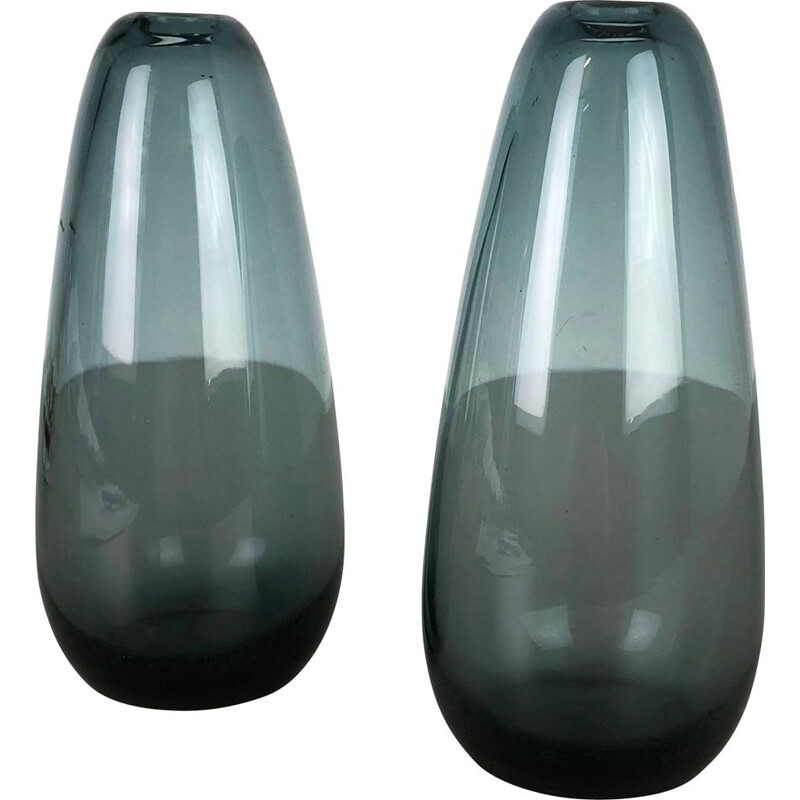 Set of 2 Turmalin Vases Vintage by Wilhelm Wagenfeld for WMF, Germany 1960s