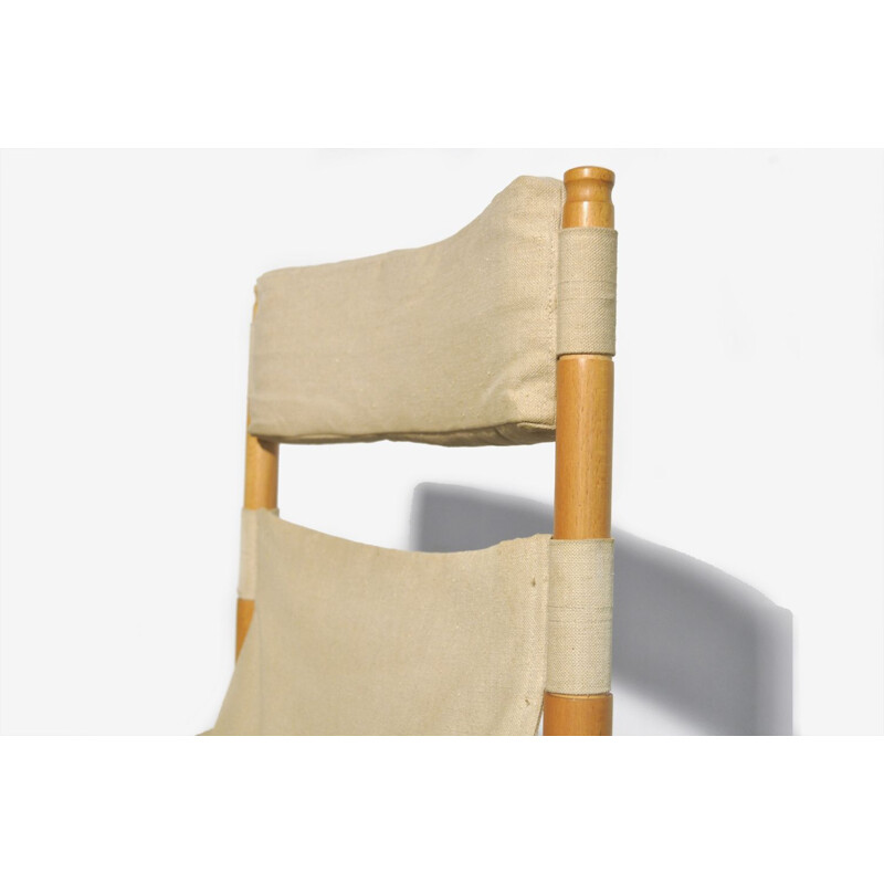 Vintage Danish safari easy chair by Eric Wørts for Niels Eilersen, 1960s 