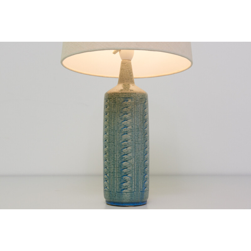 Palshus scandinavian table lamp in bleu green ceramic - 1960s