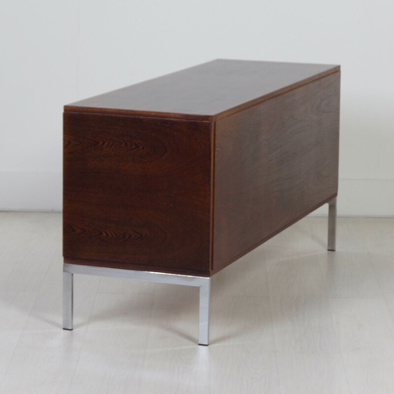 Vintage sideboard in Wenge with 2 sliding doors 1970