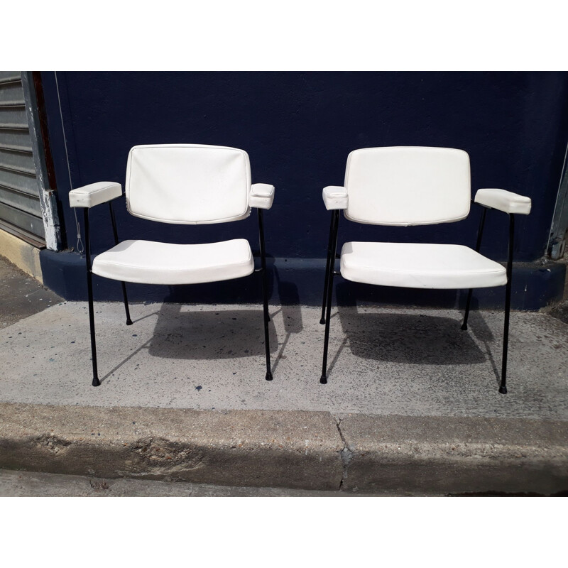 Pair of vintage armchairs CM197 by Pierre Paulin for Thonet 1950