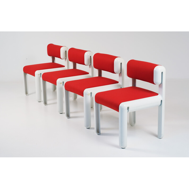 Set of 4 vintage 1970 Fehlbaum chairs