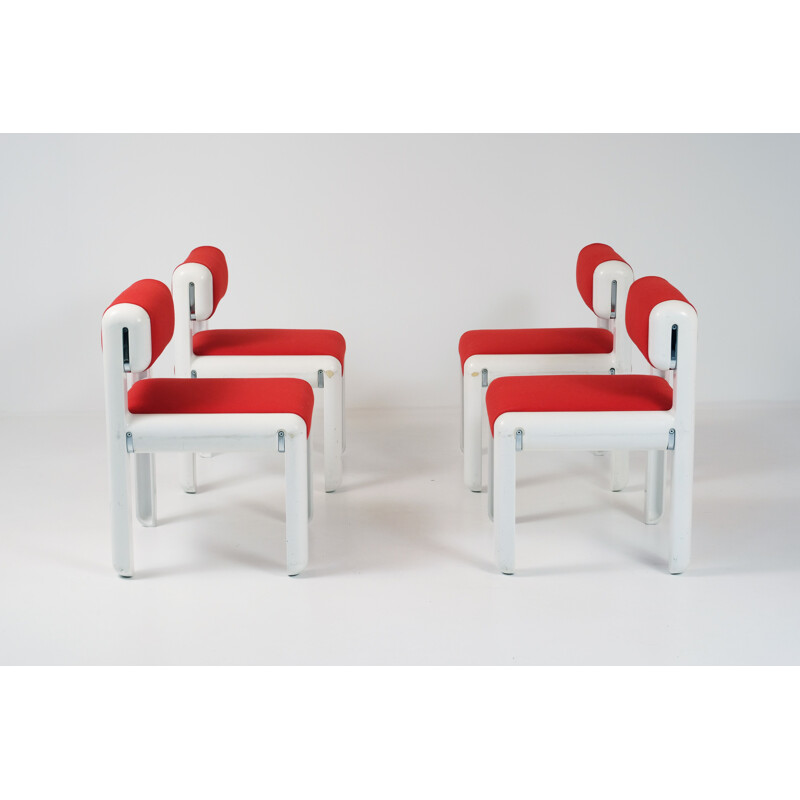 Set of 4 vintage 1970 Fehlbaum chairs