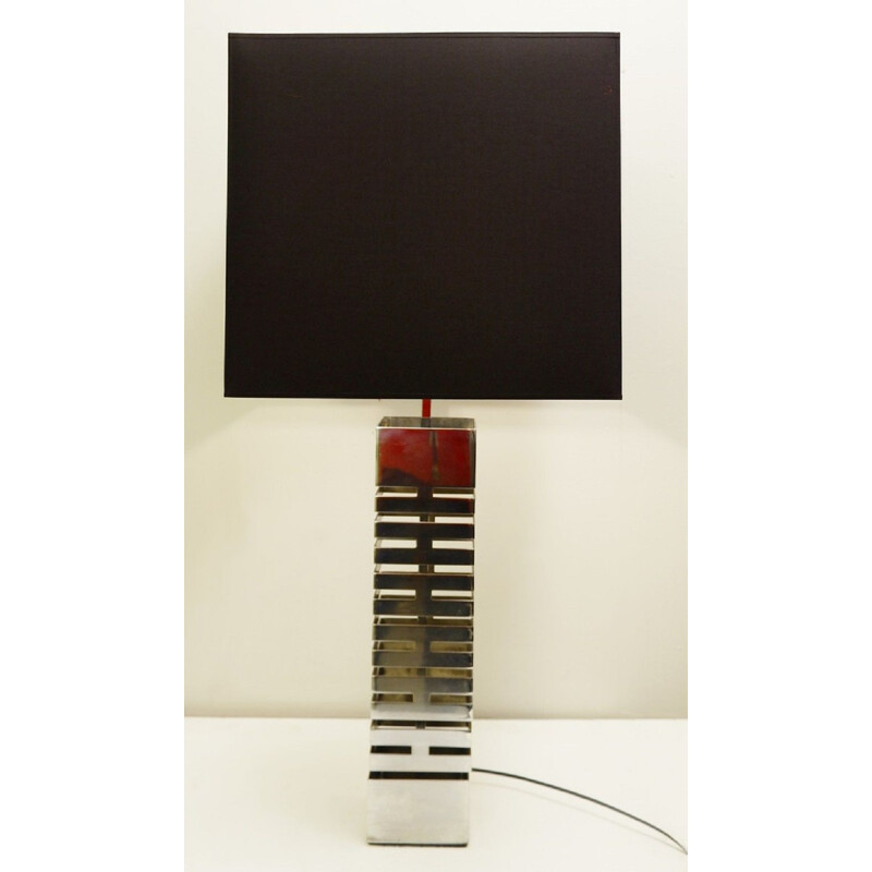 Aluminium table lamp max sauze 1970