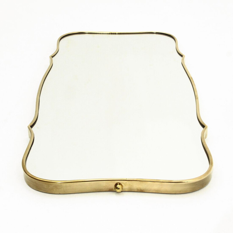 Italian Modern brass Mirror 1950s