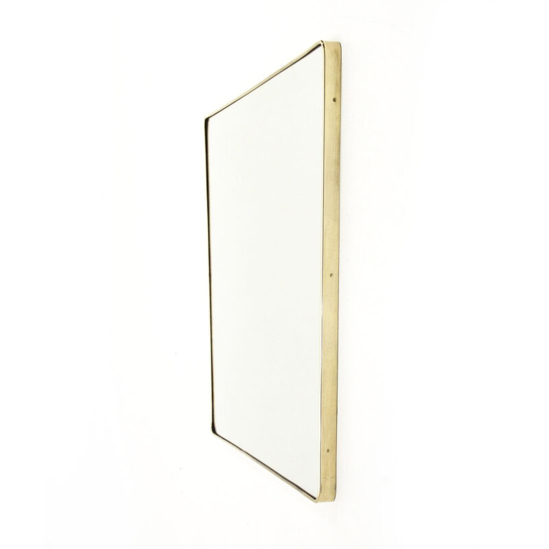 Italian Modern brass Mirror, 1950s