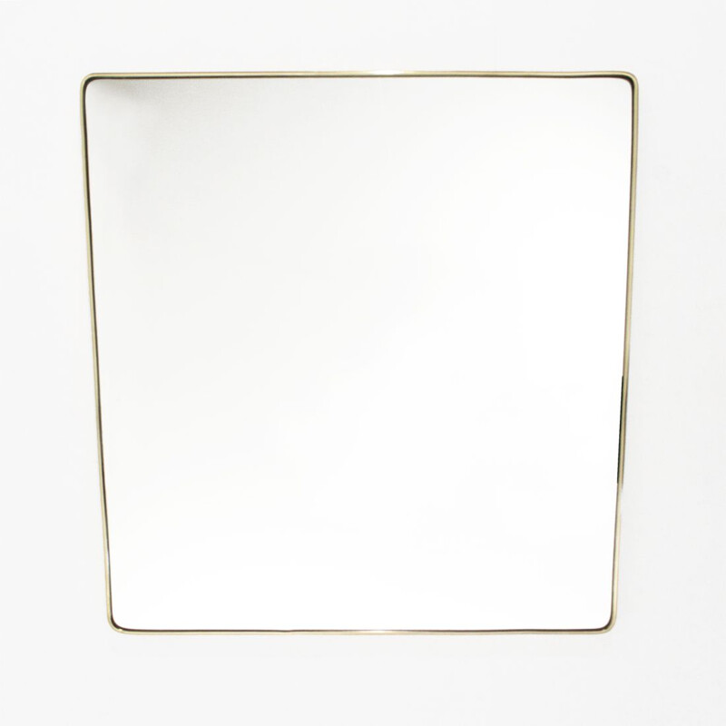 Italian Modern brass Mirror, 1950s