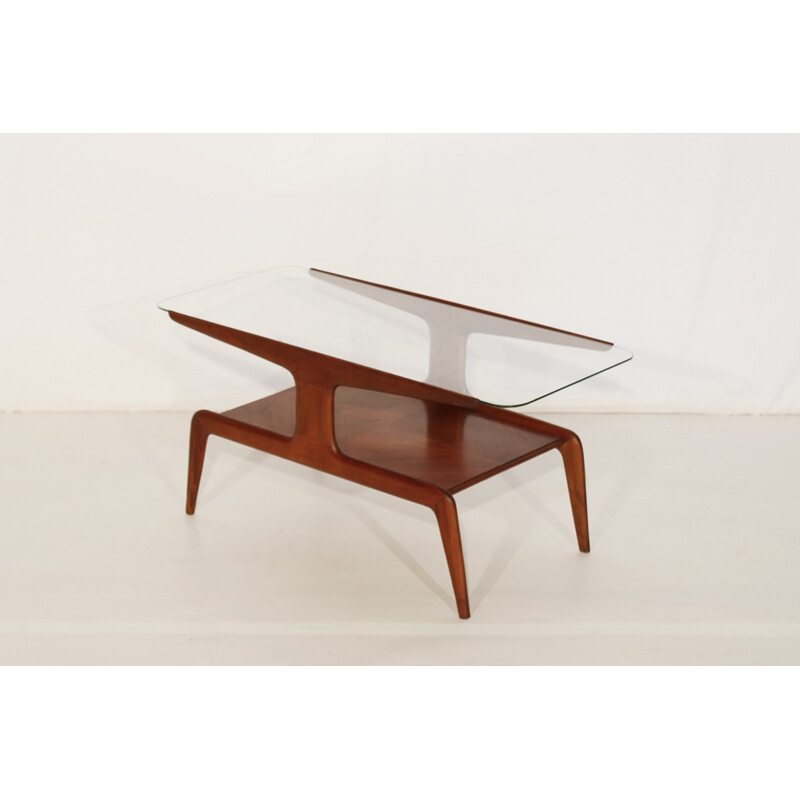 Table basse Domus Nova en noyer et verre, Gio PONTI - 1930