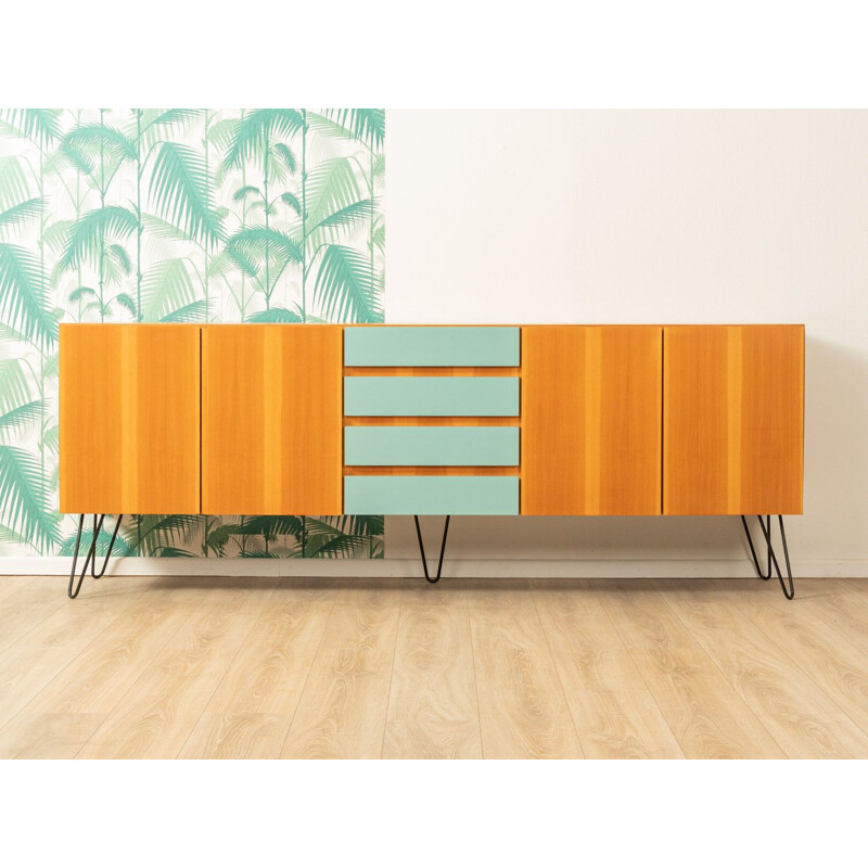 Ash veneer sideboard 1960 with 4 drawers