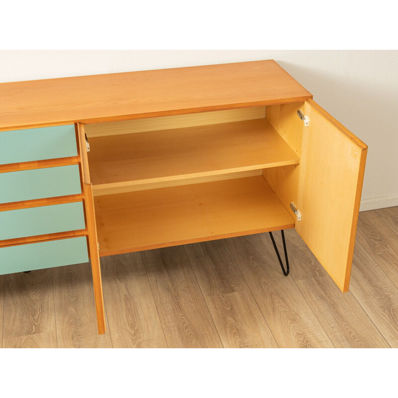 Ash veneer sideboard 1960 with 4 drawers