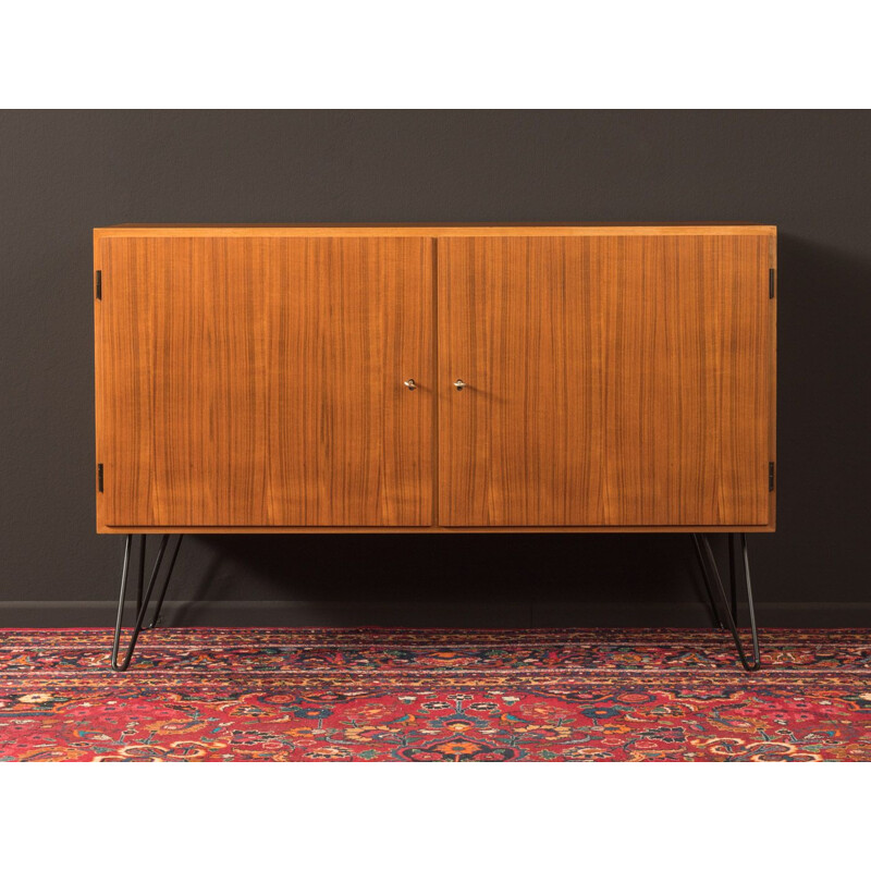 Vintage walnut veneer chest of drawers 1960