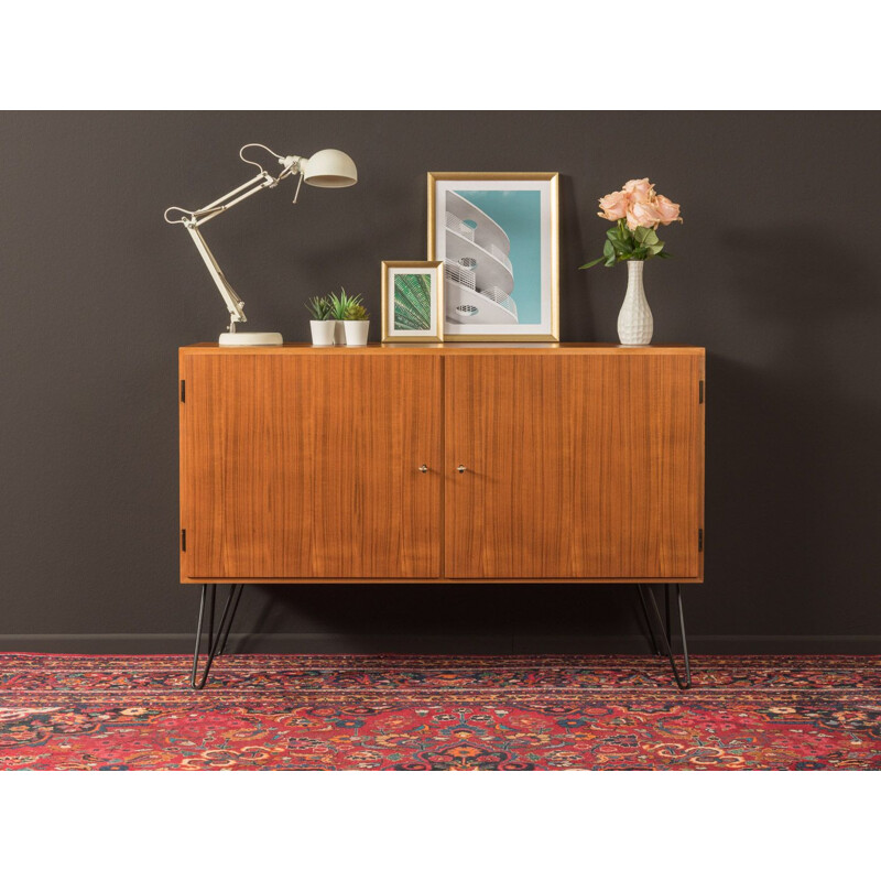 Vintage walnut veneer chest of drawers 1960