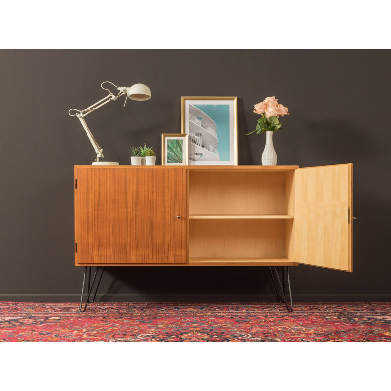 Vintage walnut veneer chest of drawers 1960