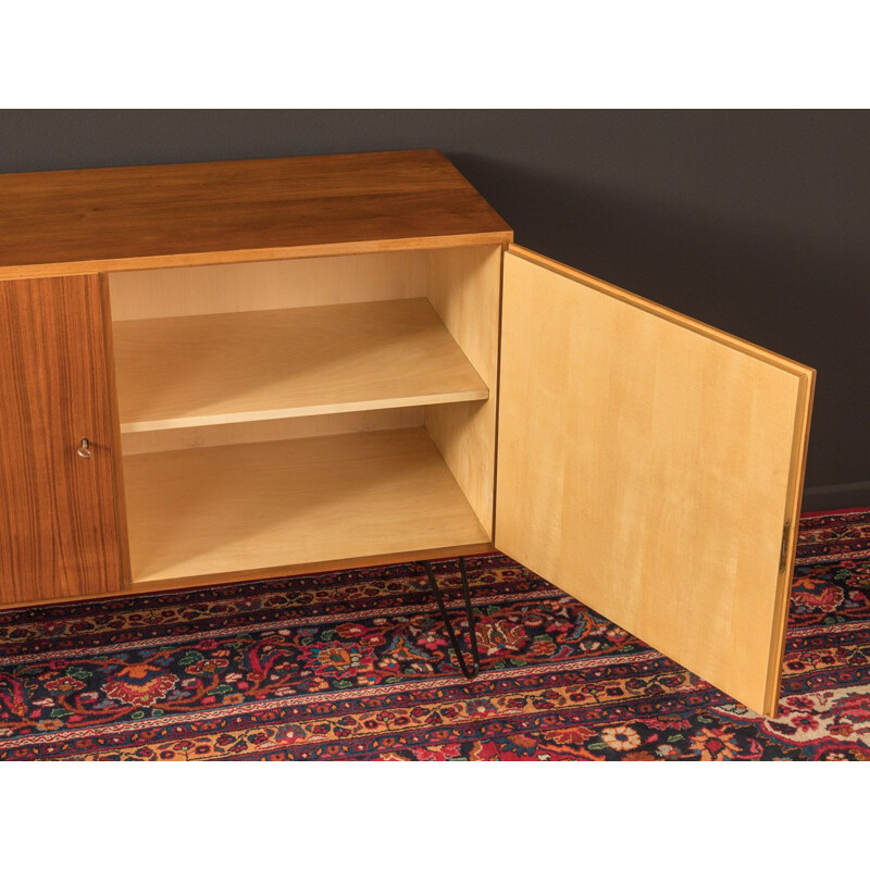 Vintage walnut veneer chest of drawers 1960