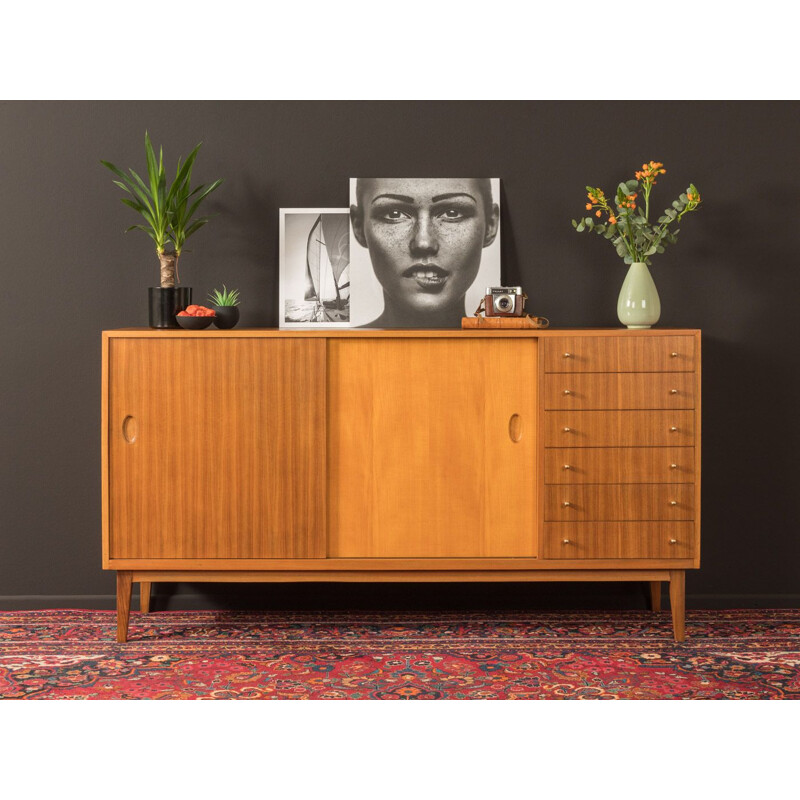 Vintage sideboard WK Mobel walnut veneer body 1950