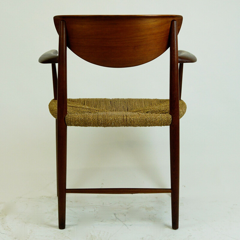 Scandinavian Modern Teak Armchair Mod. 317 by Peter Hvidt for Soborg Mobler