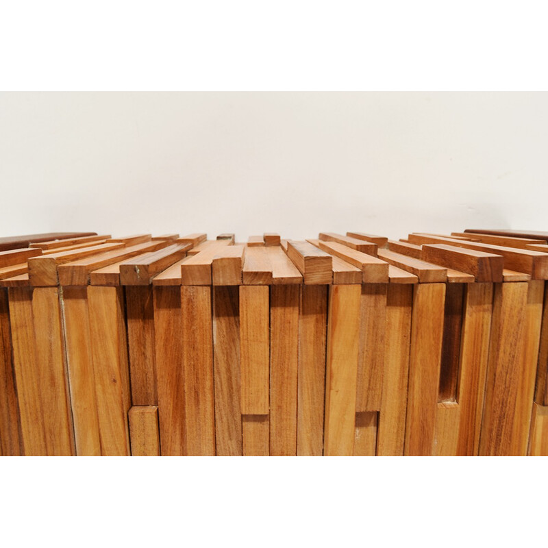 Lafer Brazil rectangular jacaranda wooden coffee table, Percival LAFER - 1960s