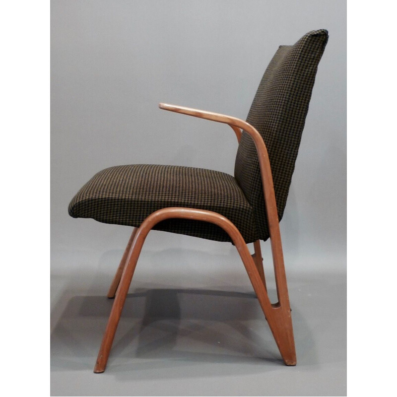 Suite de 4 fauteuils vintage Hugues Steiner design 1950