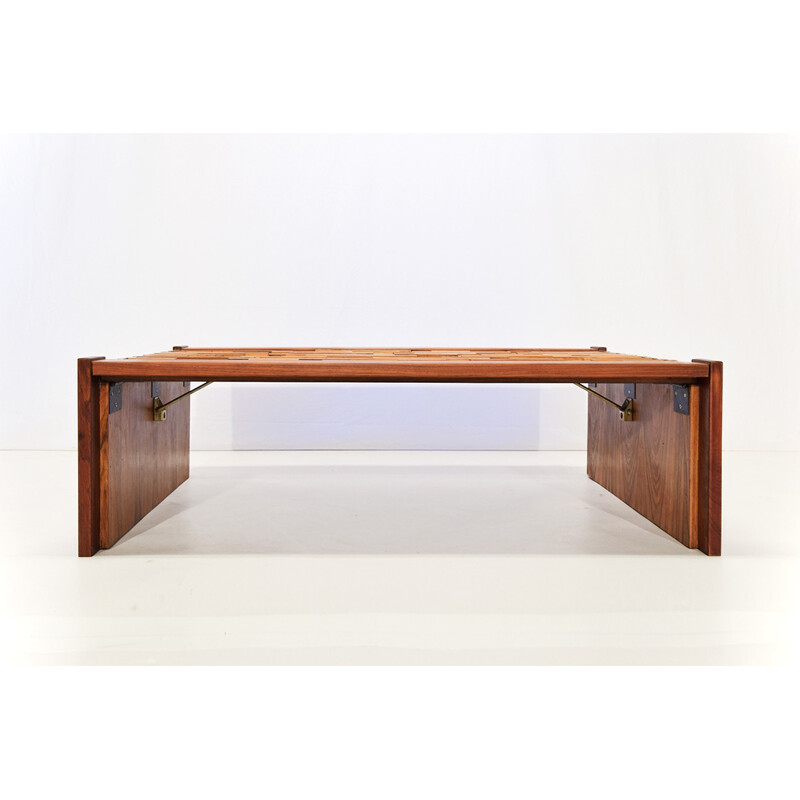 Lafer Brazil rectangular jacaranda wooden coffee table, Percival LAFER - 1960s