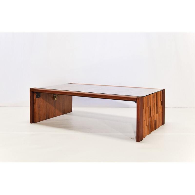 Lafer Brazil rectangular jacaranda wooden coffee table, Percival LAFER - 1960s