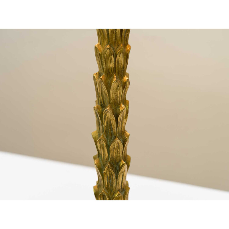 Lampe palmier vintage en bronze doré maison Charles 1970s