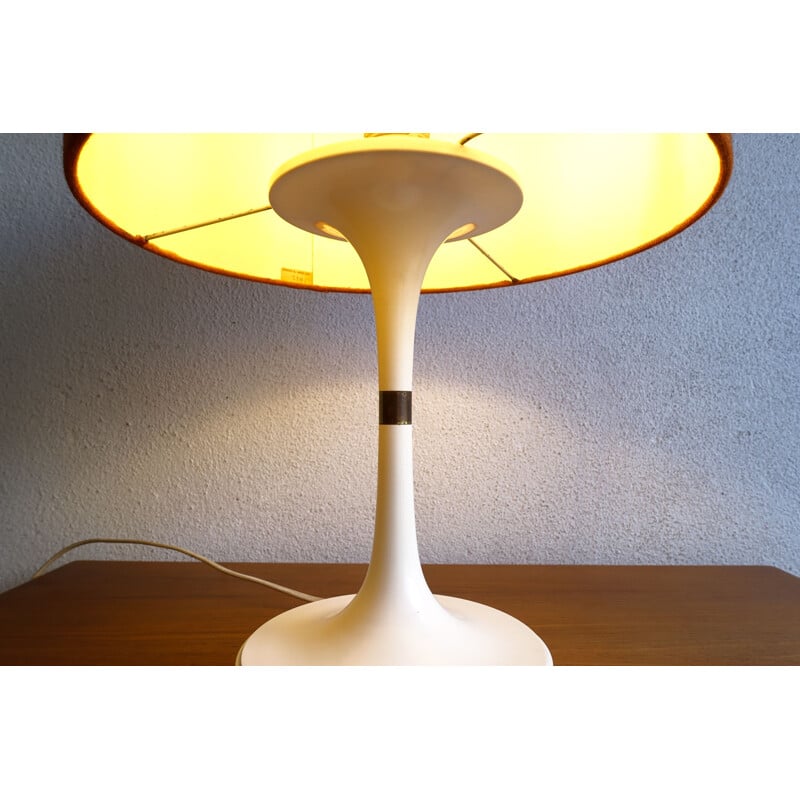 Lampe de table vintage base en plastique insert en laiton d'Erco, années 1970 