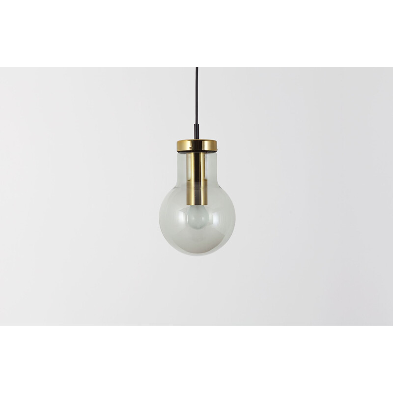 Maxi Bulb (Small) Light smoked glass with brass colored metal socket By Raak