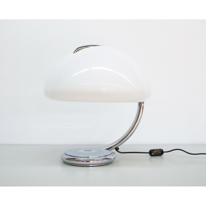 Chrome Serpente Table Lamp by Elio Martinelli