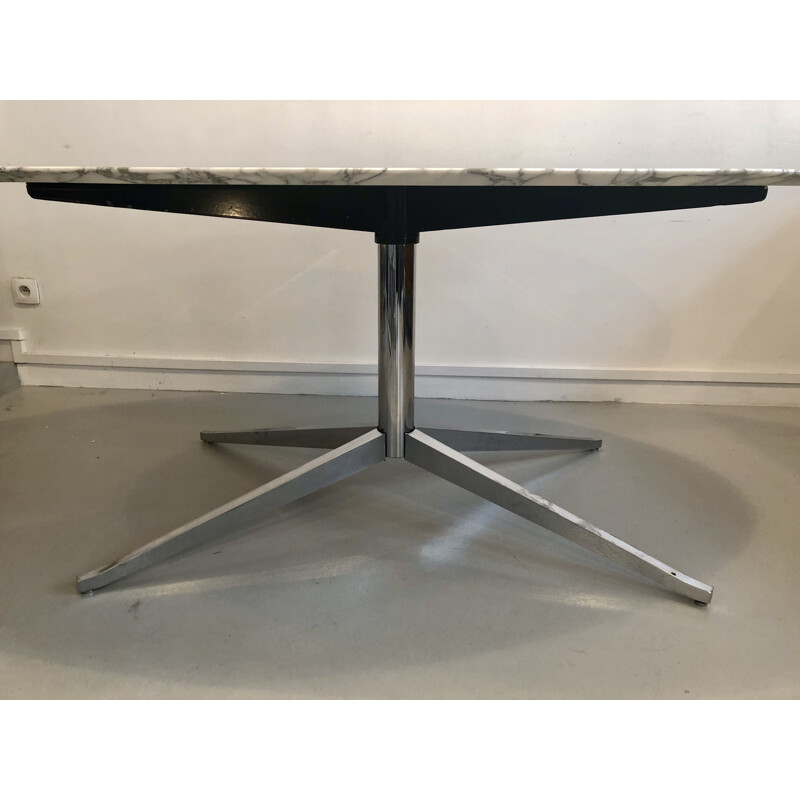 Oval dining table in Florence Knoll marble for Knoll International