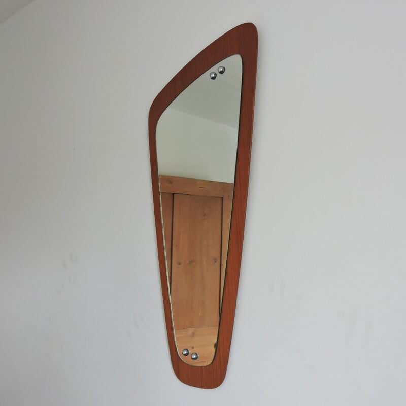 Danish Asymmetric Mirror, Mid-Century 1960s