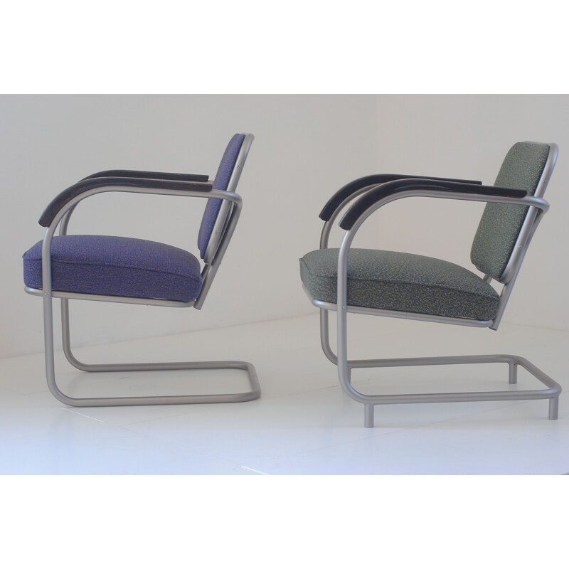 2 Bauhaus Armchairs Vintage 50s 