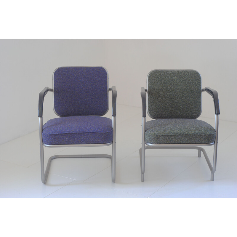 2 Bauhaus Armchairs Vintage 50s 