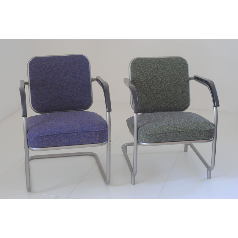 2 Bauhaus Armchairs Vintage 50s 