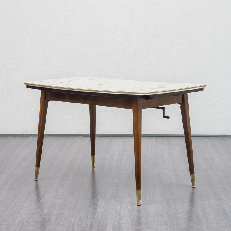 Classic table, height-adjustable and extendable 1950s