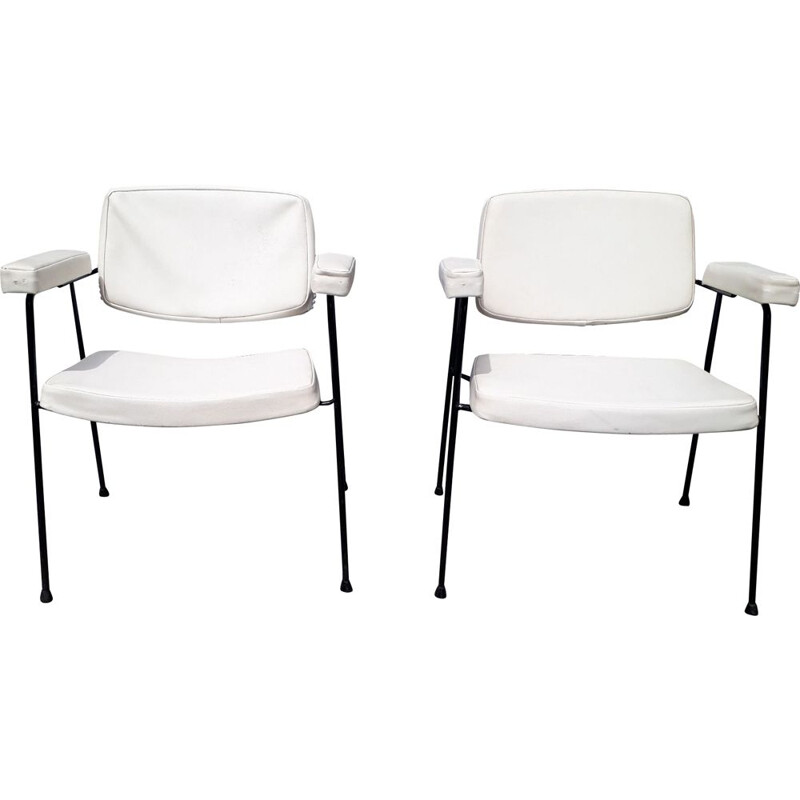 Pair of vintage armchairs CM197 by Pierre Paulin for Thonet 1950
