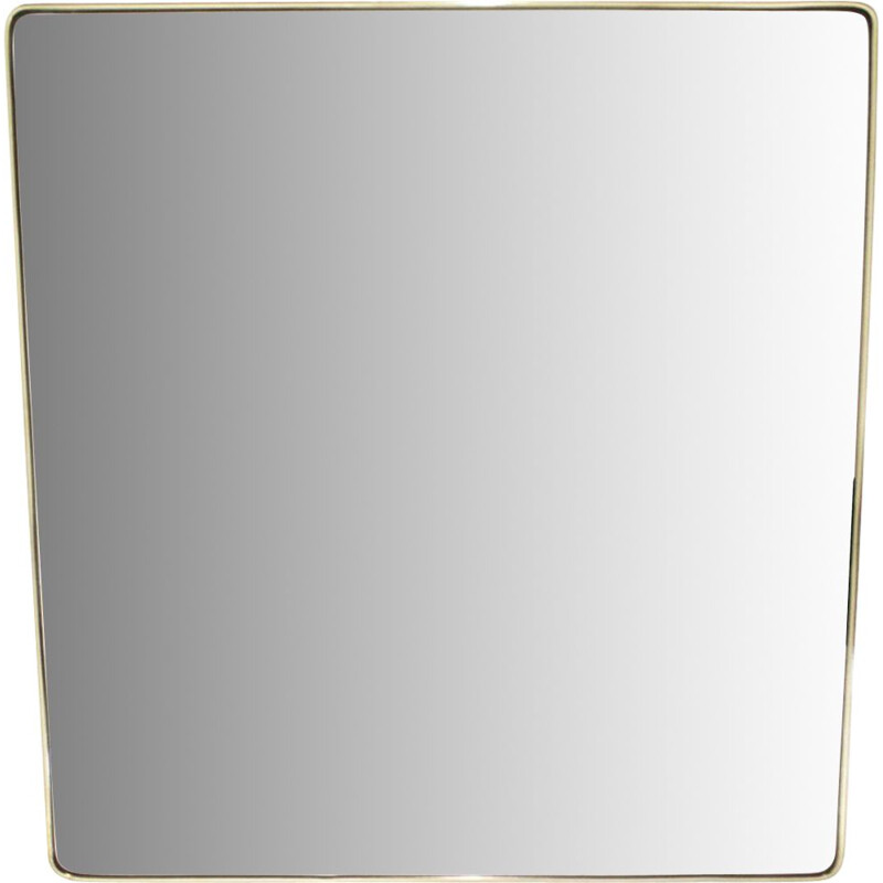 Italian Modern brass Mirror, 1950s