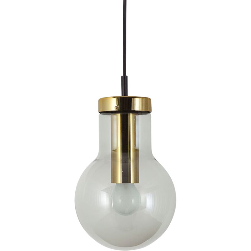 Maxi Bulb (Small) Light smoked glass with brass colored metal socket By Raak