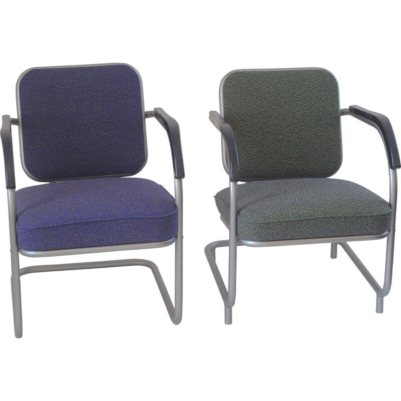Lot de 2 fauteuils Vintage Bauhaus 1950 