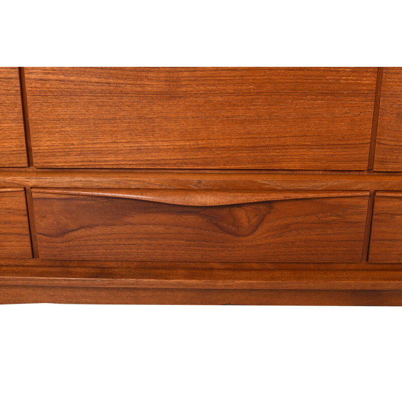 Large Teak Highboard with 4 doors