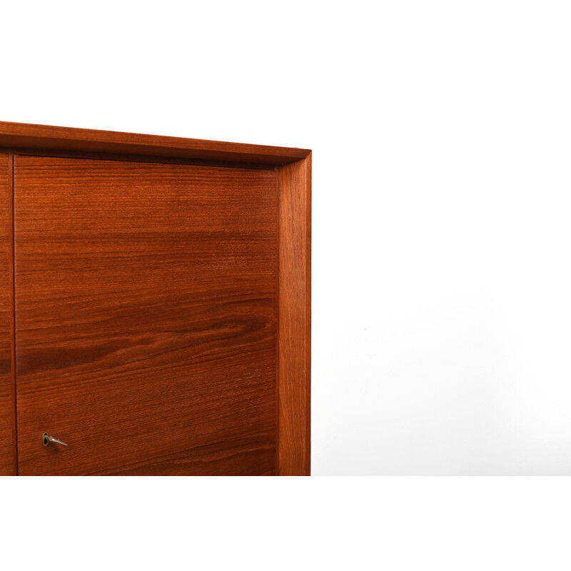 Large Teak Highboard with 4 doors