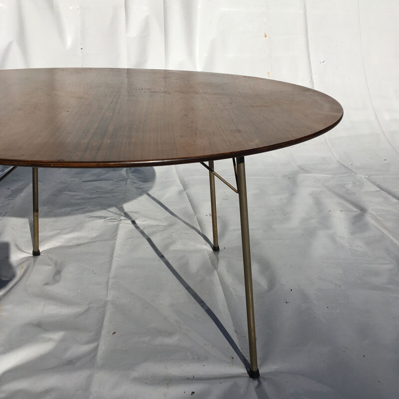 Vintage round rosewood dining table Jacobsen