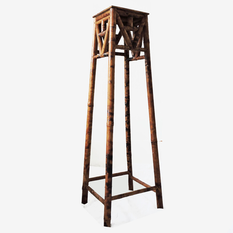 Tall Bamboo Plant Stand, 1970s