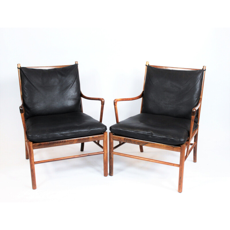 A pair of Colonial easy chairs, model PJ149, designed by Ole Wanscher in 1949