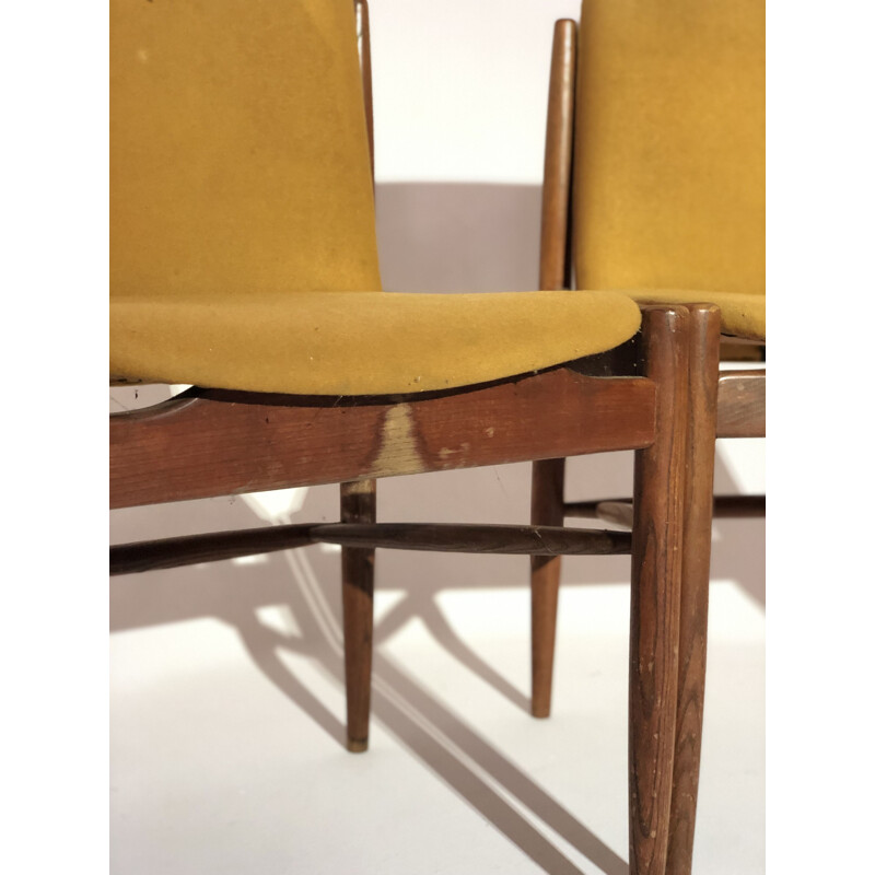 Suite de 4 chaises vintage style Italien