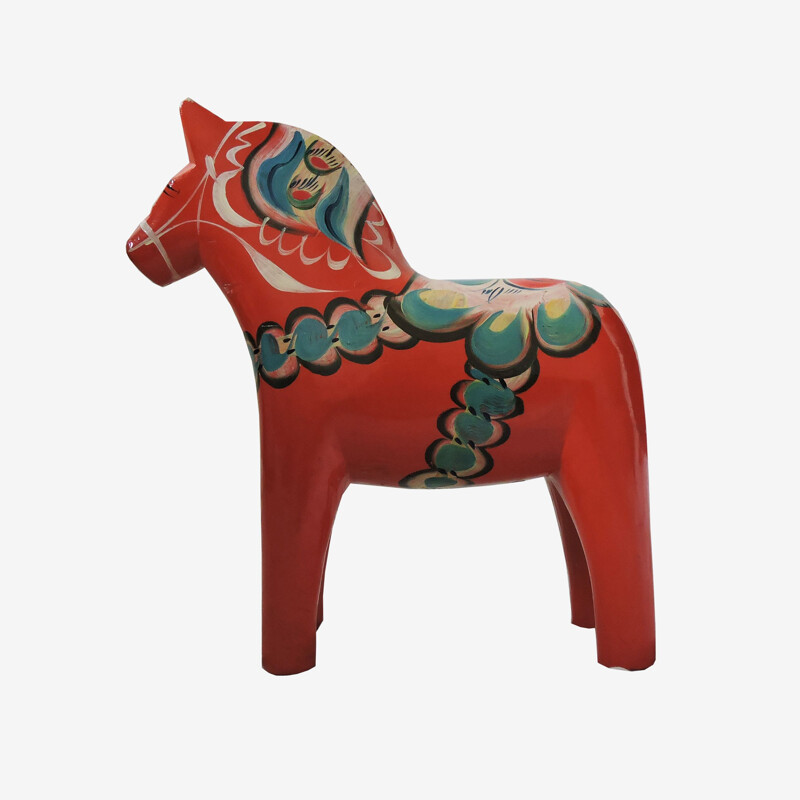 Grand cheval vintage suédois Dala de Nils Olsson, 1960