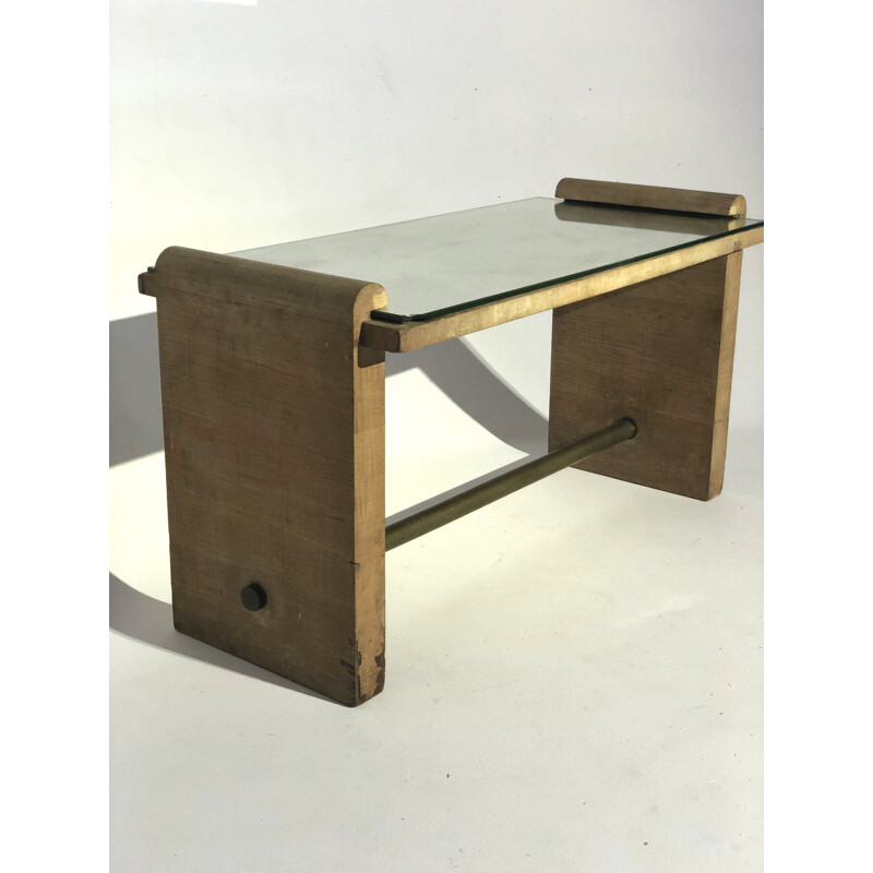 Vintage coffee table in the taste of Jacques Adnet 