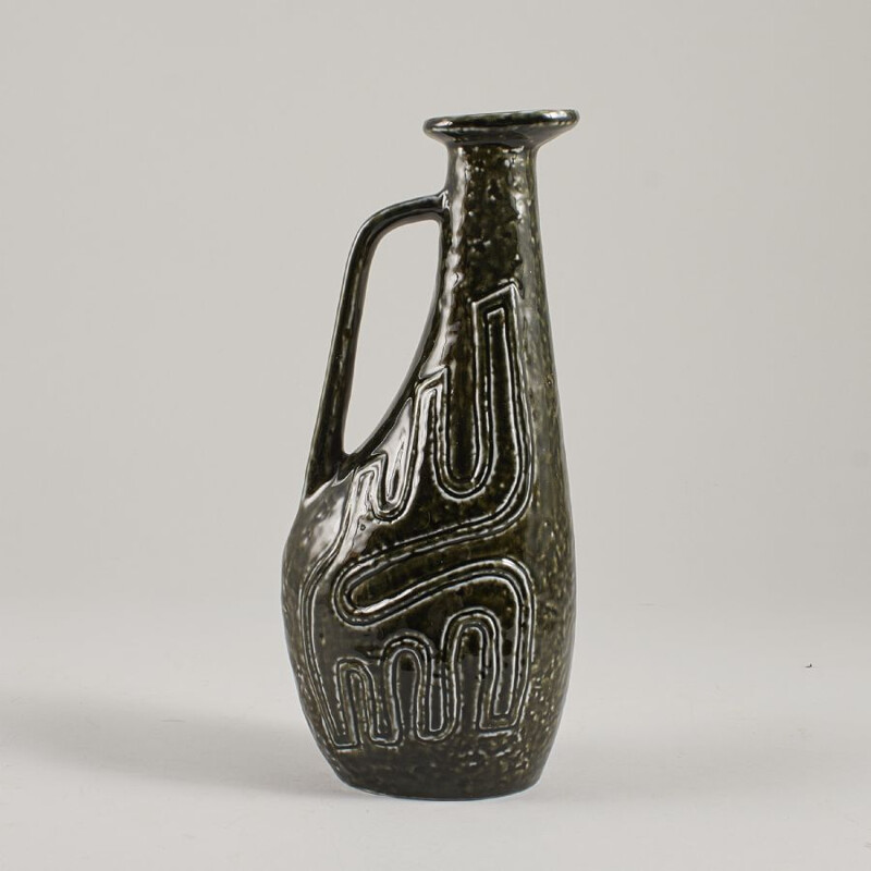 Vintage stoneware enamelled vase Gunnar Nylund, Sweden 1950