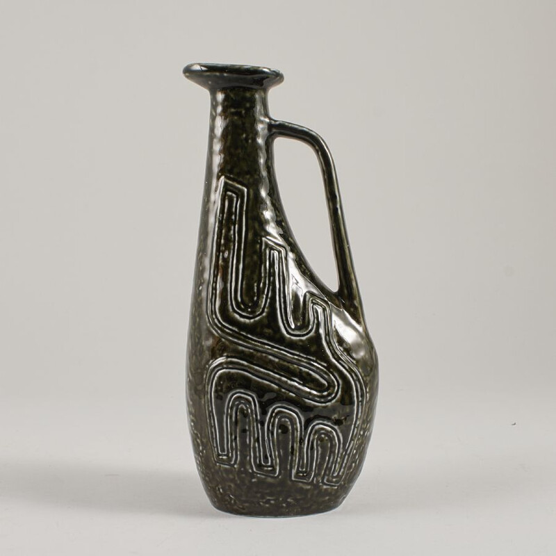Vintage stoneware enamelled vase Gunnar Nylund, Sweden 1950
