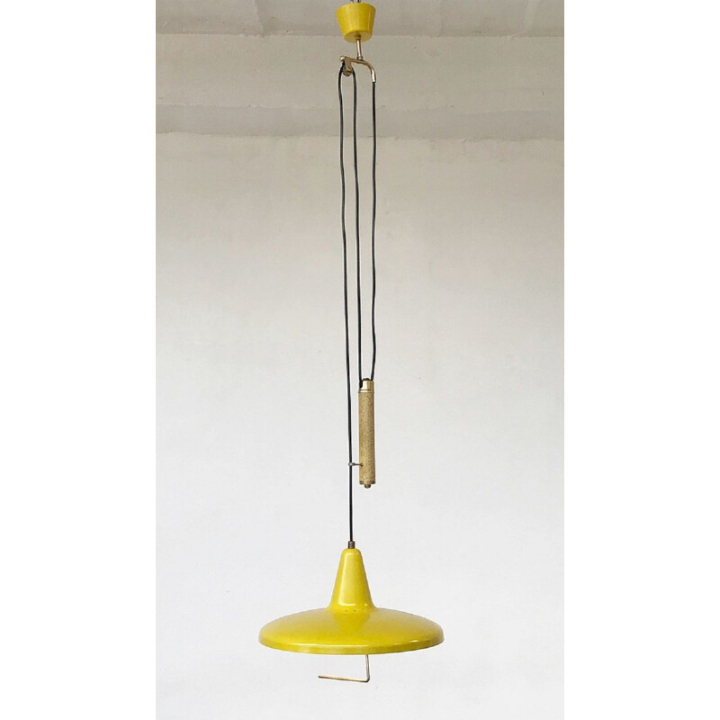 Vintage suspension adjustable in height with counterweight